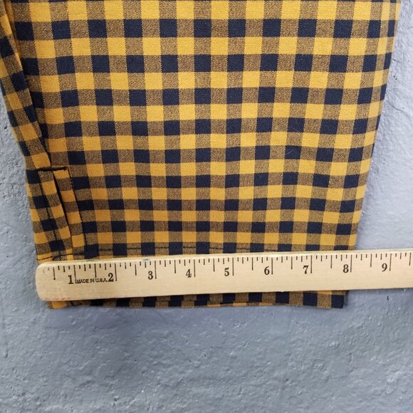 Maeve by Anthropologie Capri Pants Women's sz 14 Orange/Black Check Plaid Preppy - Picture 13 of 13